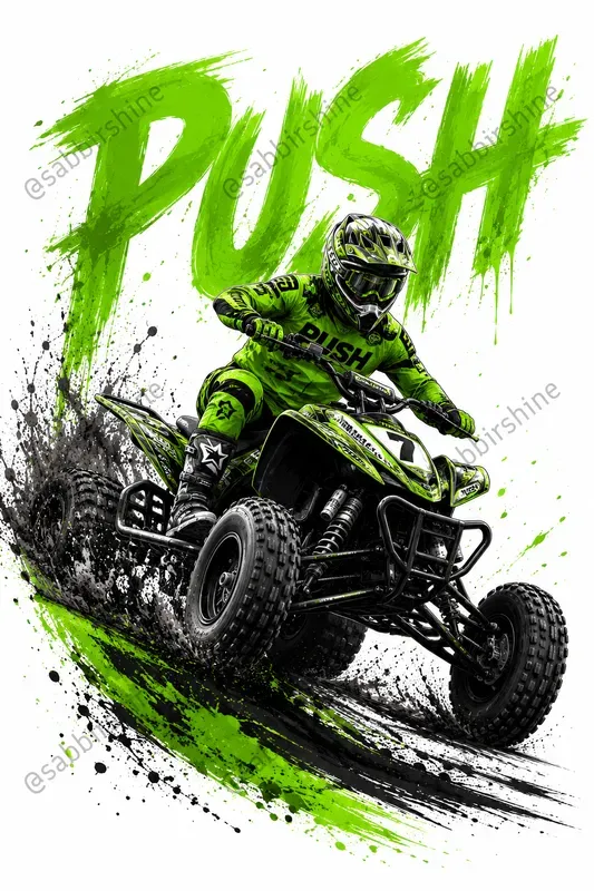 Motocross Splash Tshirt Poster Generator