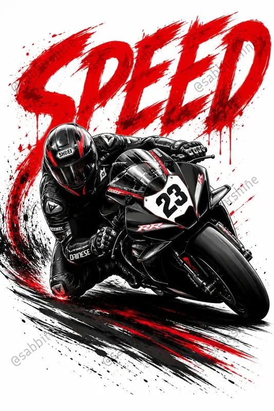 Motocross Splash Tshirt Poster Generator