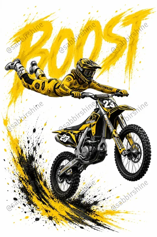 Motocross Splash Tshirt Poster Generator