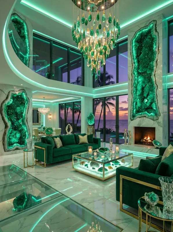 Gemstone Inspired Living Rooms
