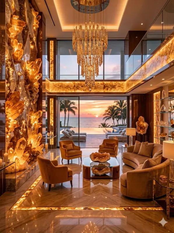 Gemstone Inspired Living Rooms