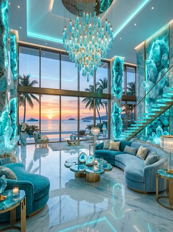 Gemstone Inspired Living Rooms
