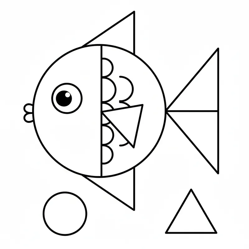 Color By Shape Pages For Kids