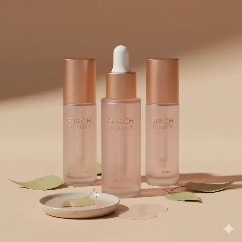 Premium Birch Beauty Product Showcases