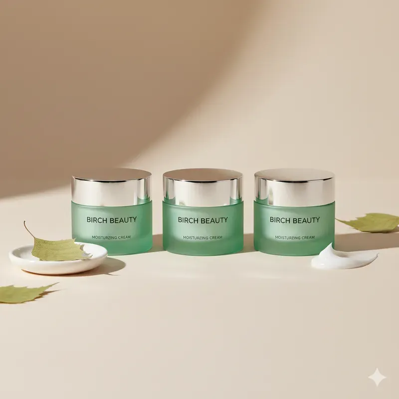 Premium Birch Beauty Product Showcases