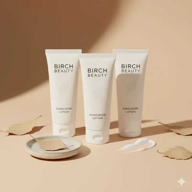 Premium Birch Beauty Product Showcases