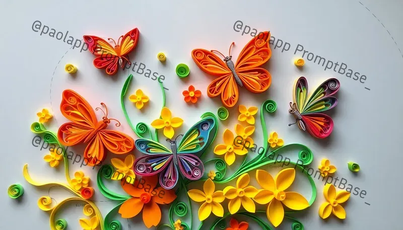 Vibrant Abstract Quilling Art