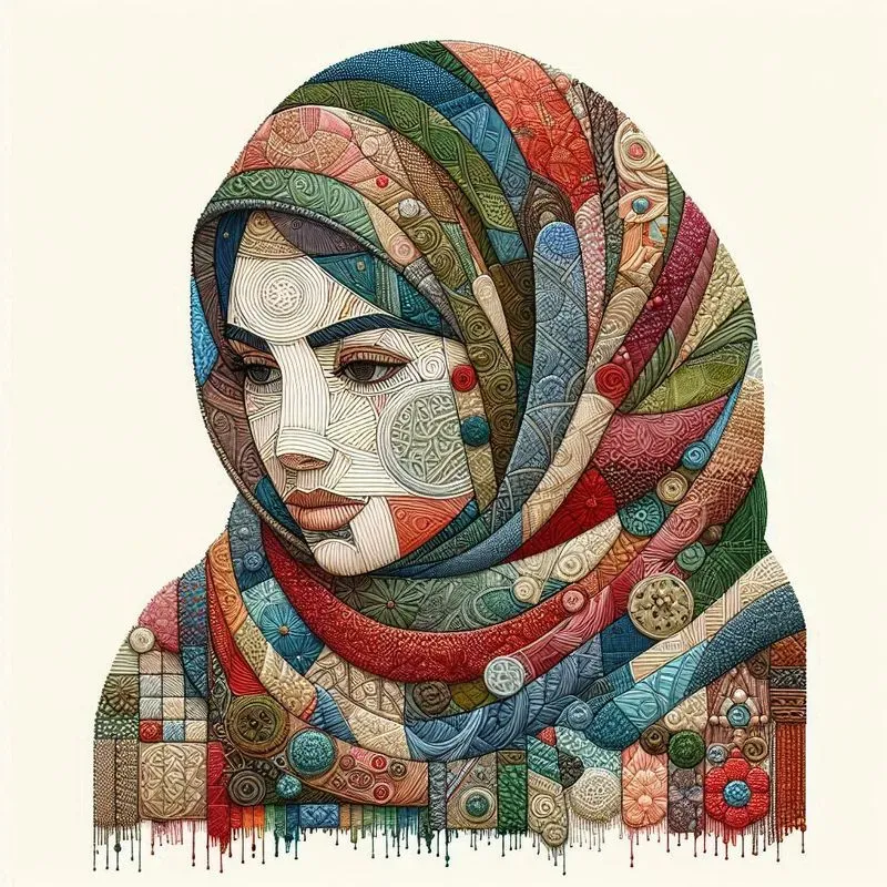 Textile Portraits Art In Fabric Layers