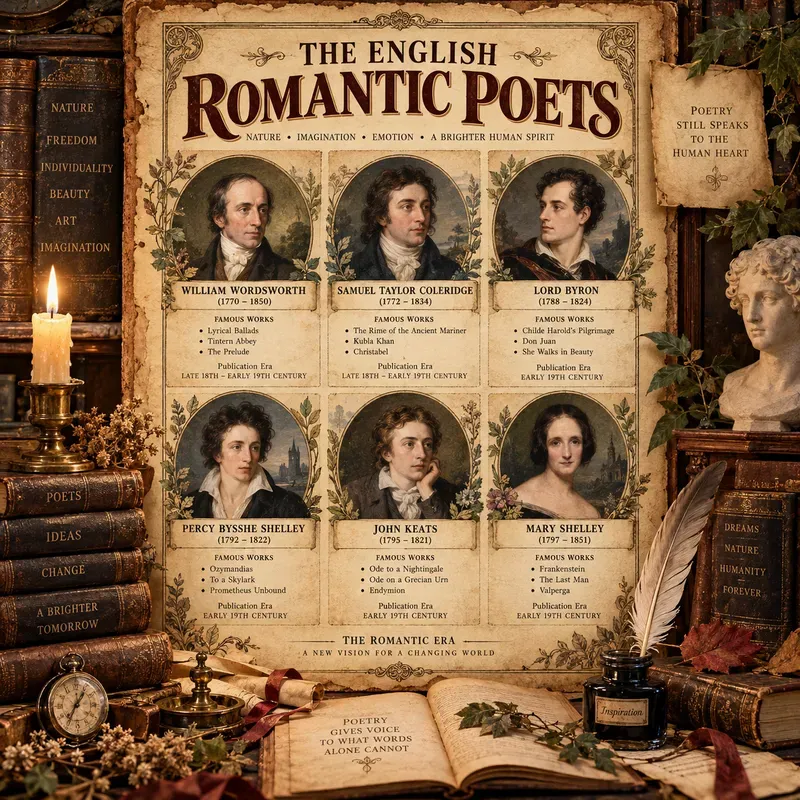 Vintage Literary Study Posters