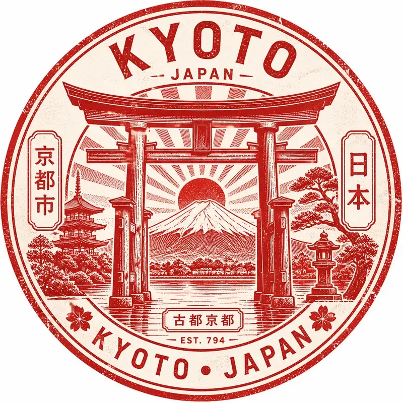 Vintage Landmark Travel Stamp Art Sets