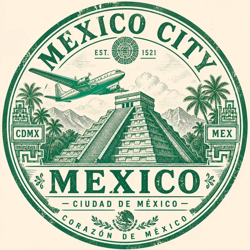 Vintage Landmark Travel Stamp Art Sets