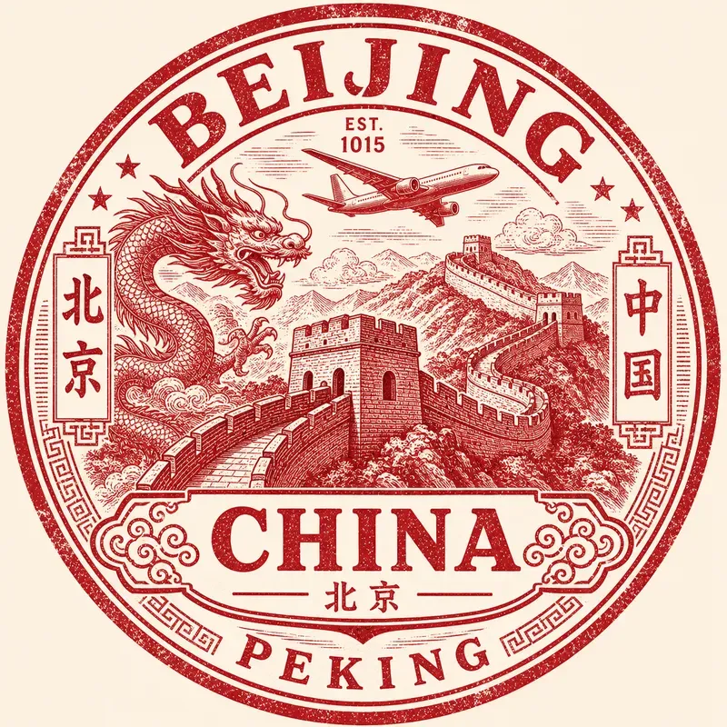 Vintage Landmark Travel Stamp Art Sets