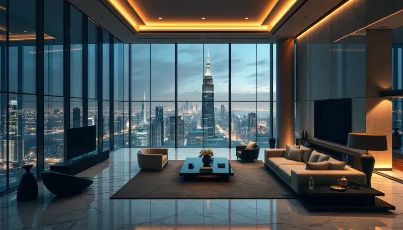 Cinematic Luxury Penthouse Interiors