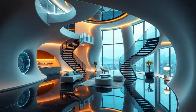Cinematic Luxury Penthouse Interiors