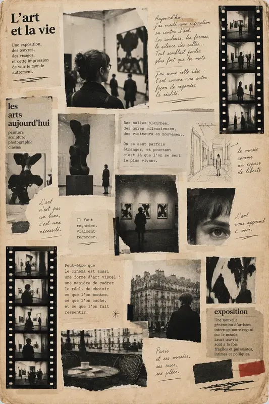 French New Wave Junk Journal Pages