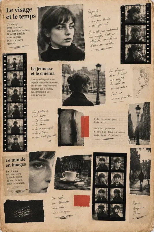 French New Wave Junk Journal Pages
