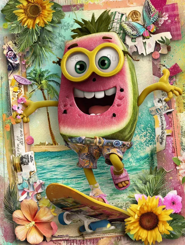 Summer Whimsical Fruit Junk Journals