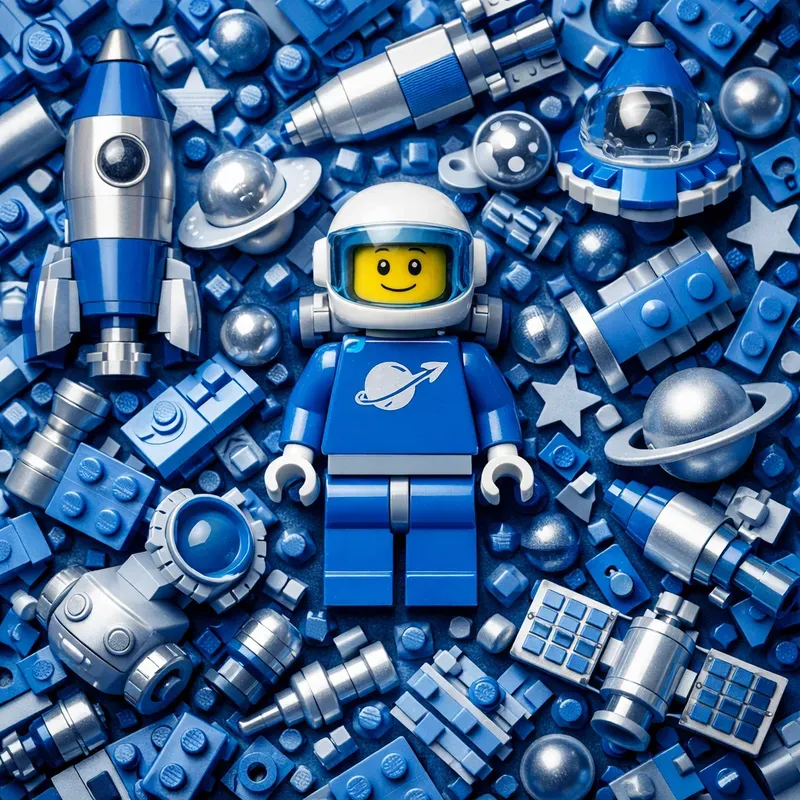 Monochrome Lego Flat Lays