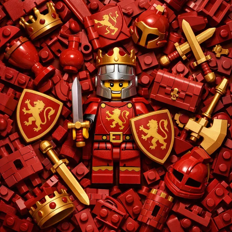 Monochrome Lego Flat Lays