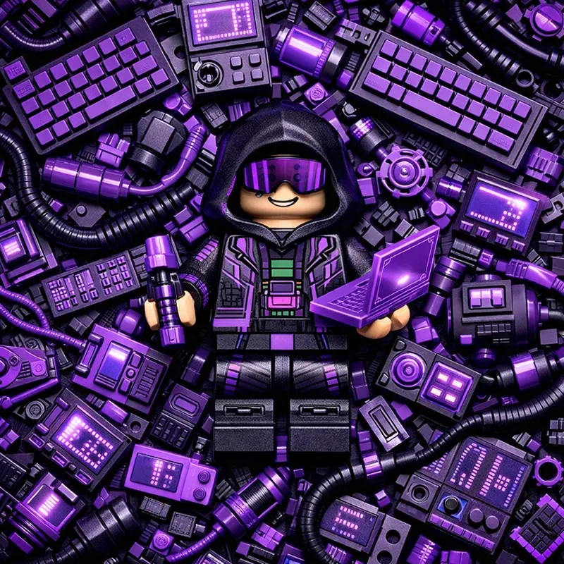 Monochrome Lego Flat Lays