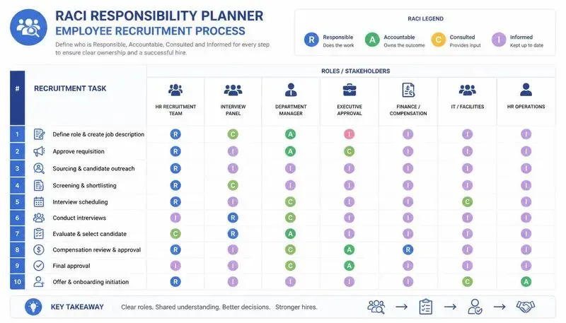 RACI Responsibility Planners