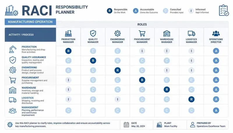 RACI Responsibility Planners