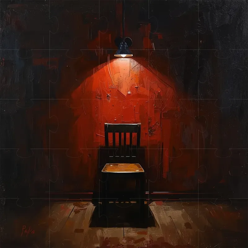 Dramatic Oil Paintings Red Black