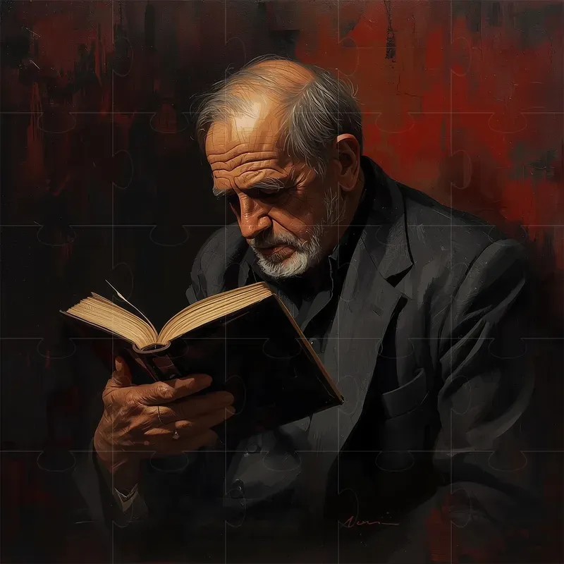Dramatic Oil Paintings Red Black
