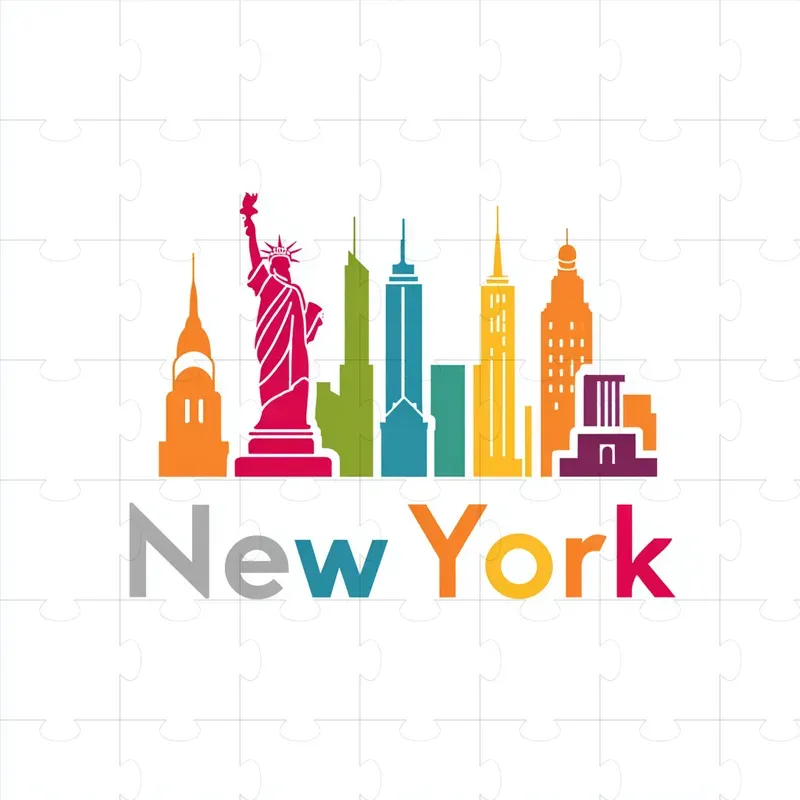 Colorful Flat Vector Travel Logos