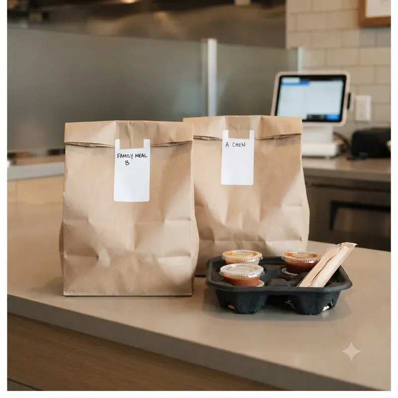 Takeout Packaging Handoff Photo Systems