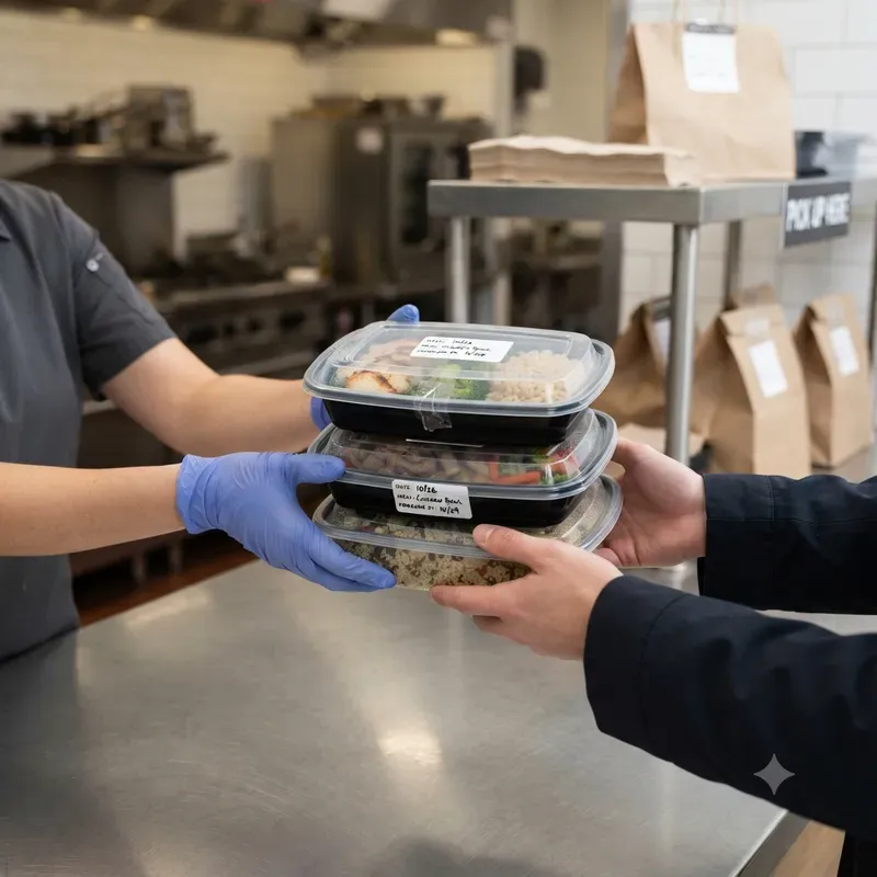 Takeout Packaging Handoff Photo Systems
