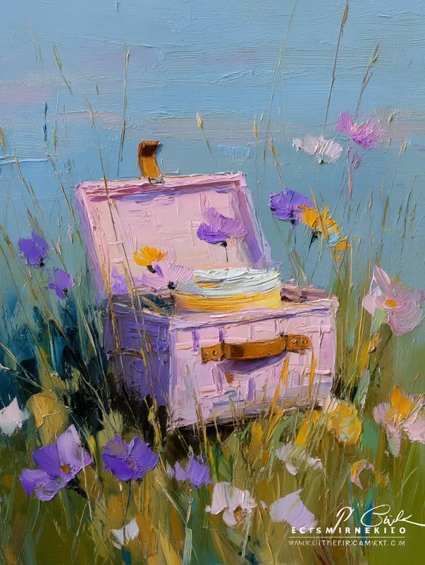 Romantic Pastel Impasto Scenes