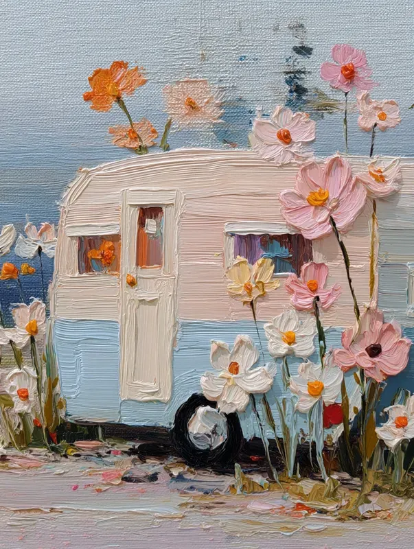 Romantic Pastel Impasto Scenes