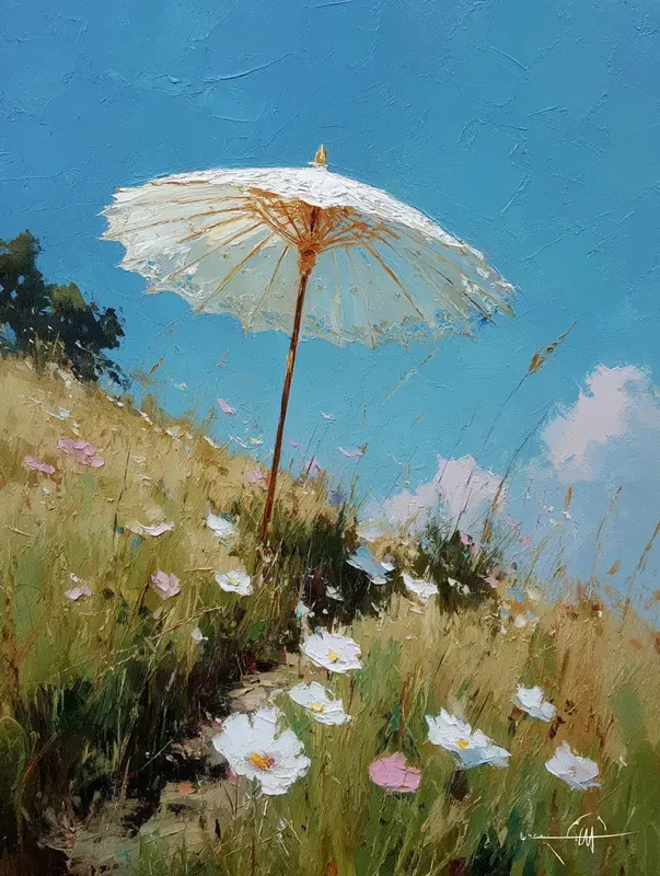 Romantic Pastel Impasto Scenes