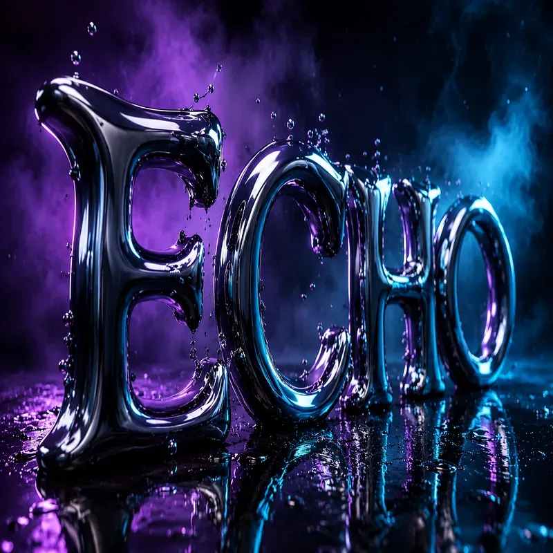 Liquid Chrome Typographies