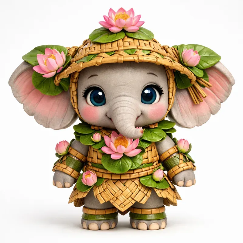 Whimsical 3D Chibi Animals