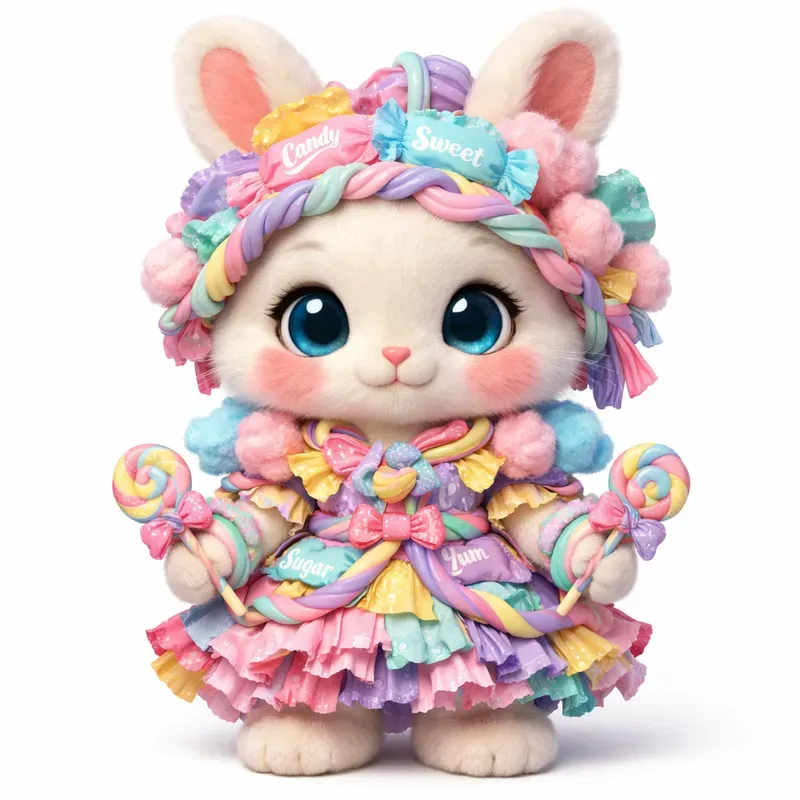 Whimsical 3D Chibi Animals