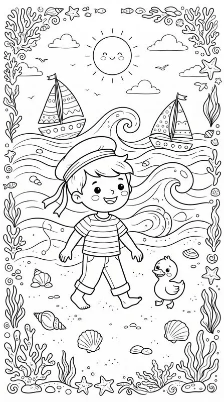 Cute Kids Coloring Pages