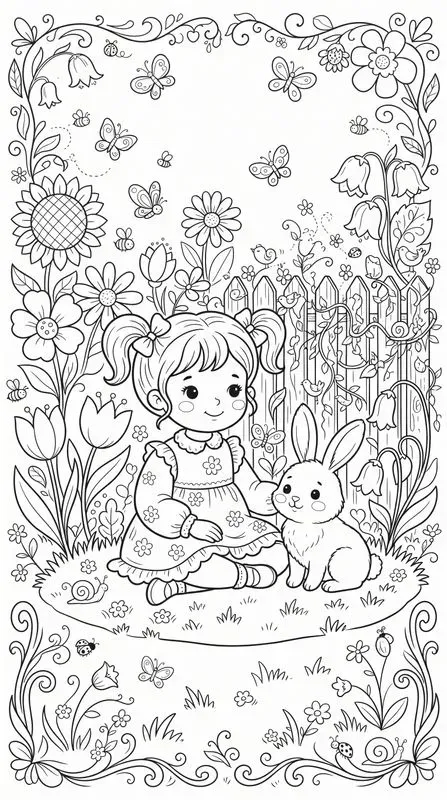 Cute Kids Coloring Pages