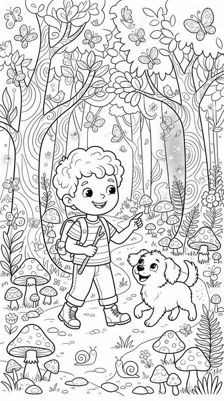 Cute Kids Coloring Pages