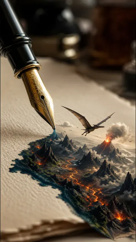 Surreal 3D Ink Miniature Landscapes