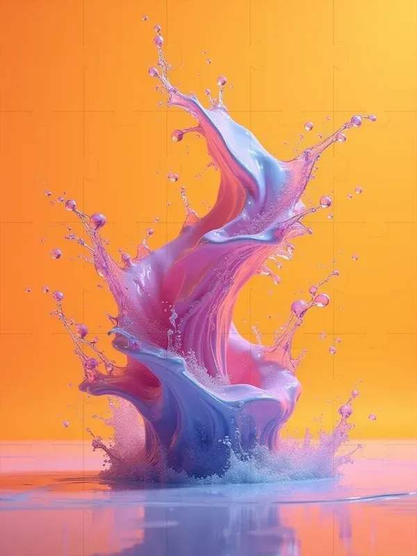 Ultrarealistic 3d Fluid Splash Art