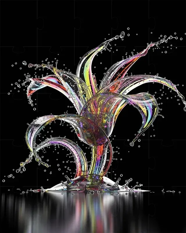 Ultrarealistic 3d Fluid Splash Art