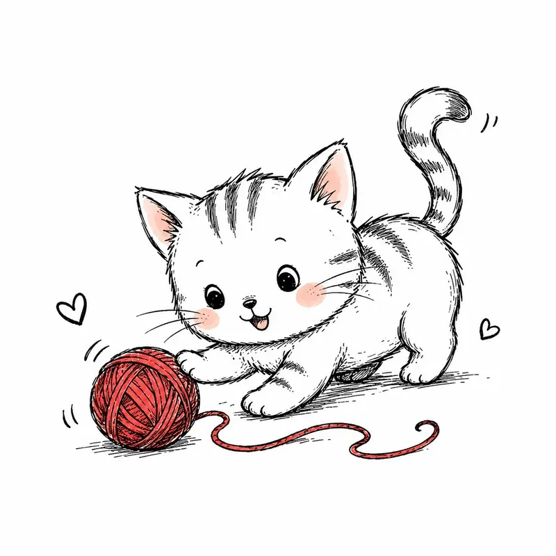 Cozy Doodle Coloring Books Line Art