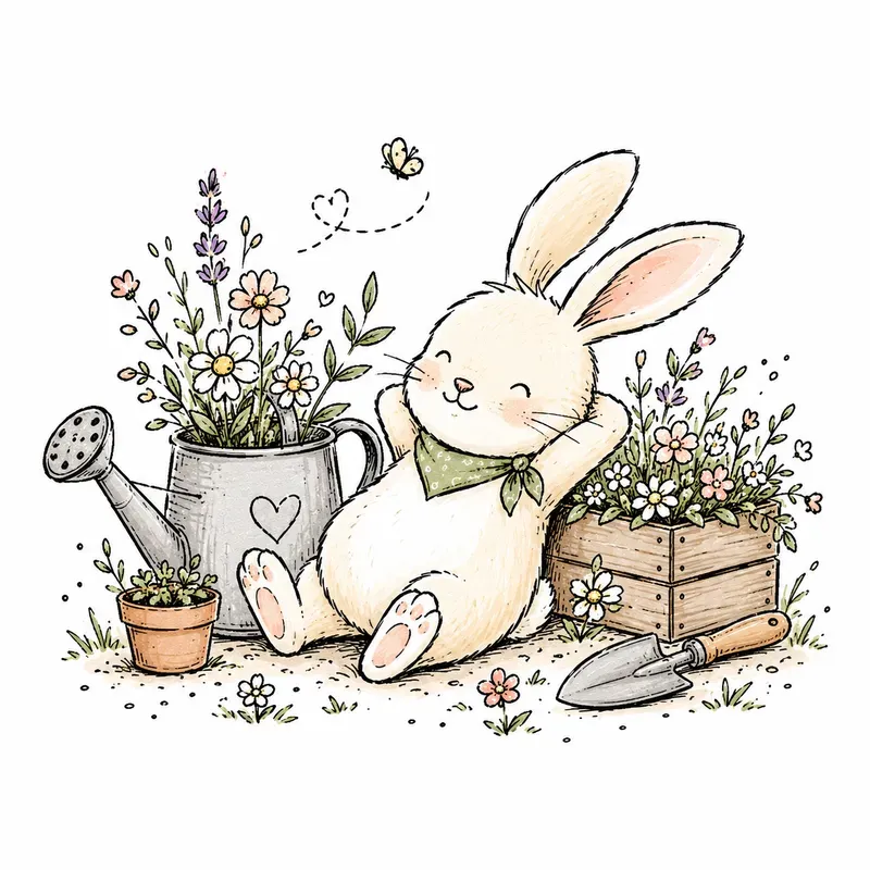 Cozy Doodle Coloring Books Line Art