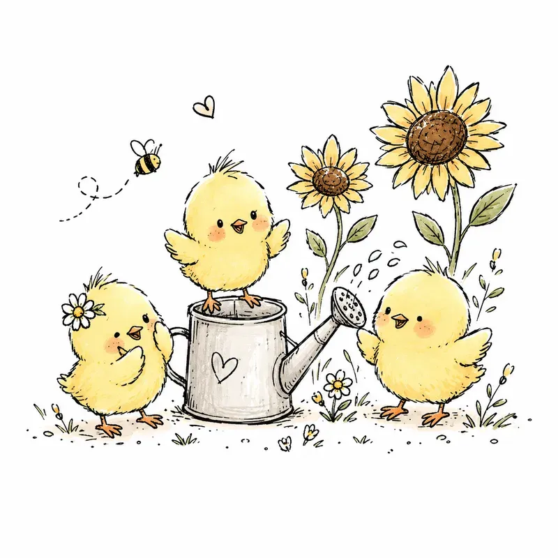 Cozy Doodle Coloring Books Line Art