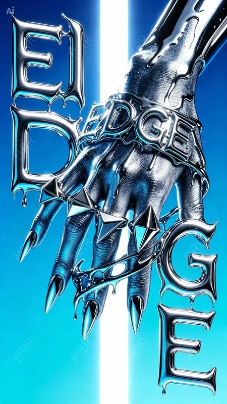 Liquid Chrome Fashion Posters