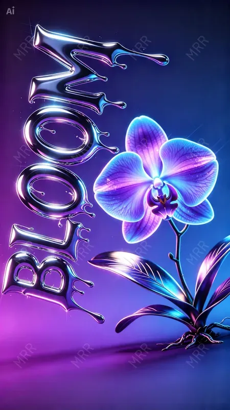 Liquid Chrome Fashion Posters
