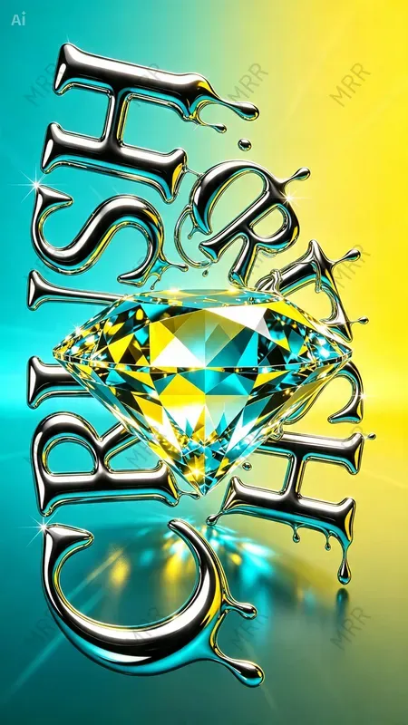 Liquid Chrome Fashion Posters