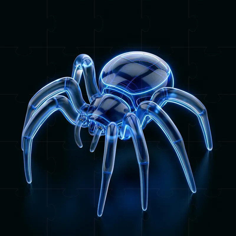 Electric Blue Glassmorphism 3D Objects